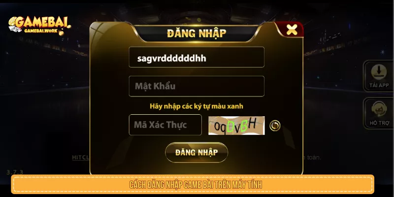 Cách đăng nhập game bài trên máy tính