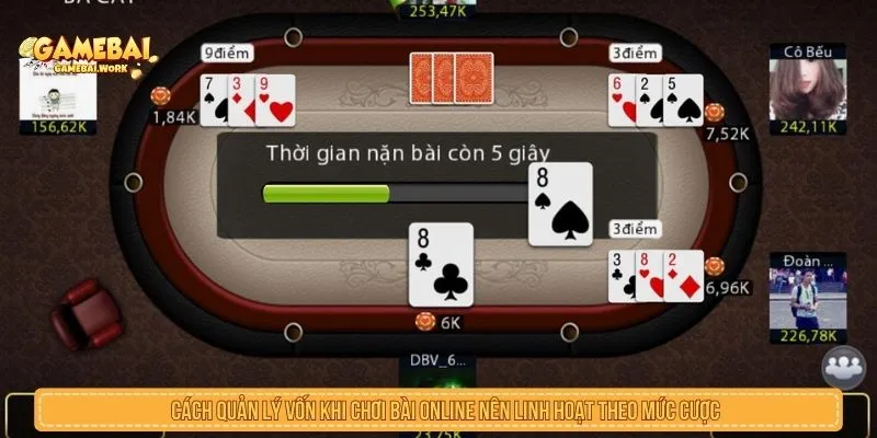 Giảm bàn hoặc nghỉ khi không còn kiểm soát phiên chơi