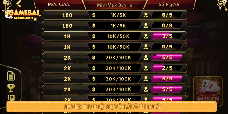 Giao diện game bài GO88 trên thiết bị di động